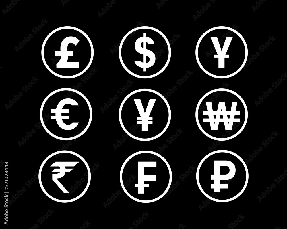 Icon set money currency design illustration eps10 vector Icon set money currency design illustration eps10 vector