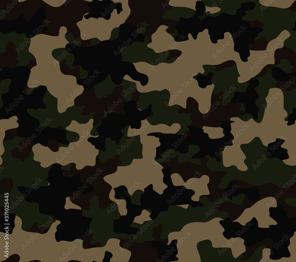 Camouflage green army military pattern vector template classic Camouflage green army military pattern vector template classic