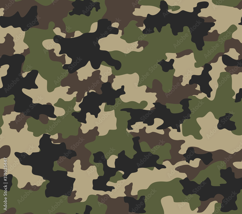 Fototapeta premium Abstract camouflage pattern seamless classic background vector for print