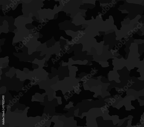  Camouflage seamless pattern classic style for printing. illustration of web design and clothing in gray and black