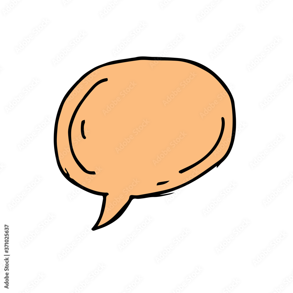 Bubble speech hand drawn icon vector illustration Bubble speech hand drawn icon vector illustration