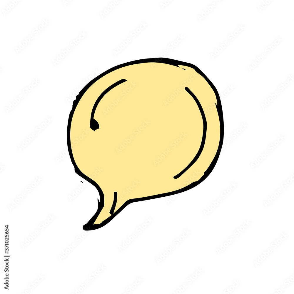 Bubble speech hand drawn icon vector illustration Bubble speech hand drawn icon vector illustration