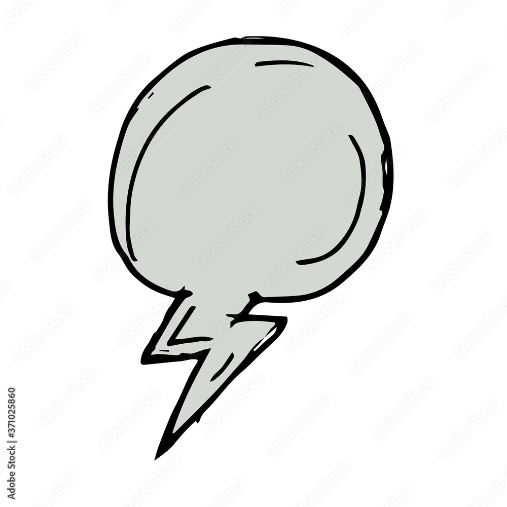 Bubble speech hand drawn icon vector illustration Bubble speech hand drawn icon vector illustration