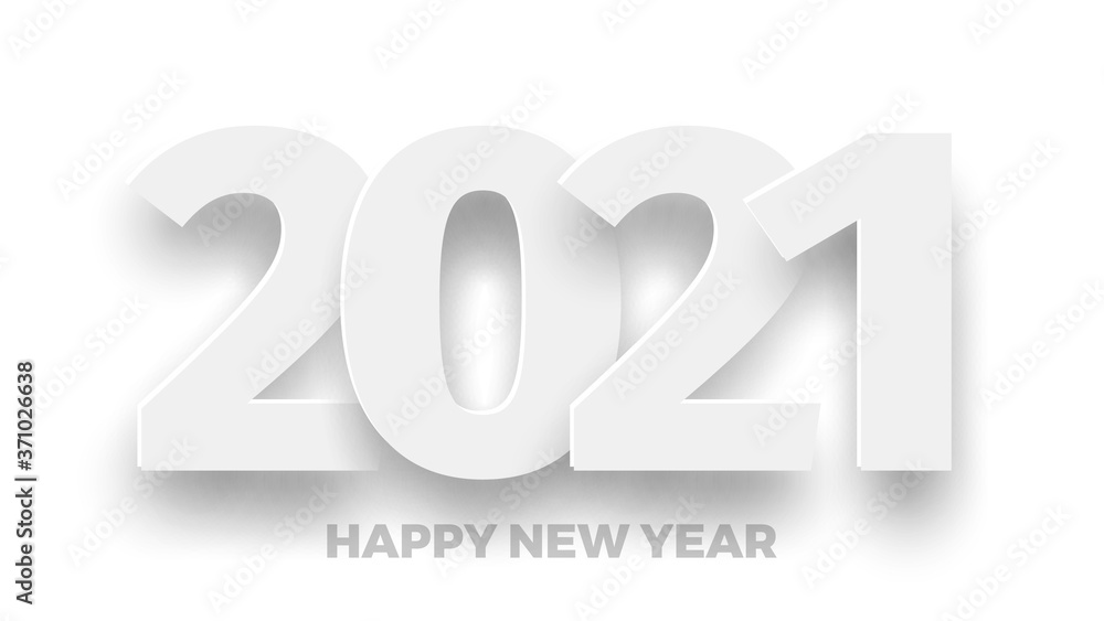Happy New Year 2021 white background. Vector illustration. Happy New Year 2021 white background. Vector illustration.