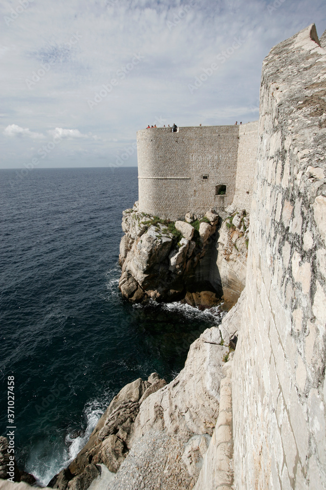 Dubrovnik city wall, Adriatic, Croatia