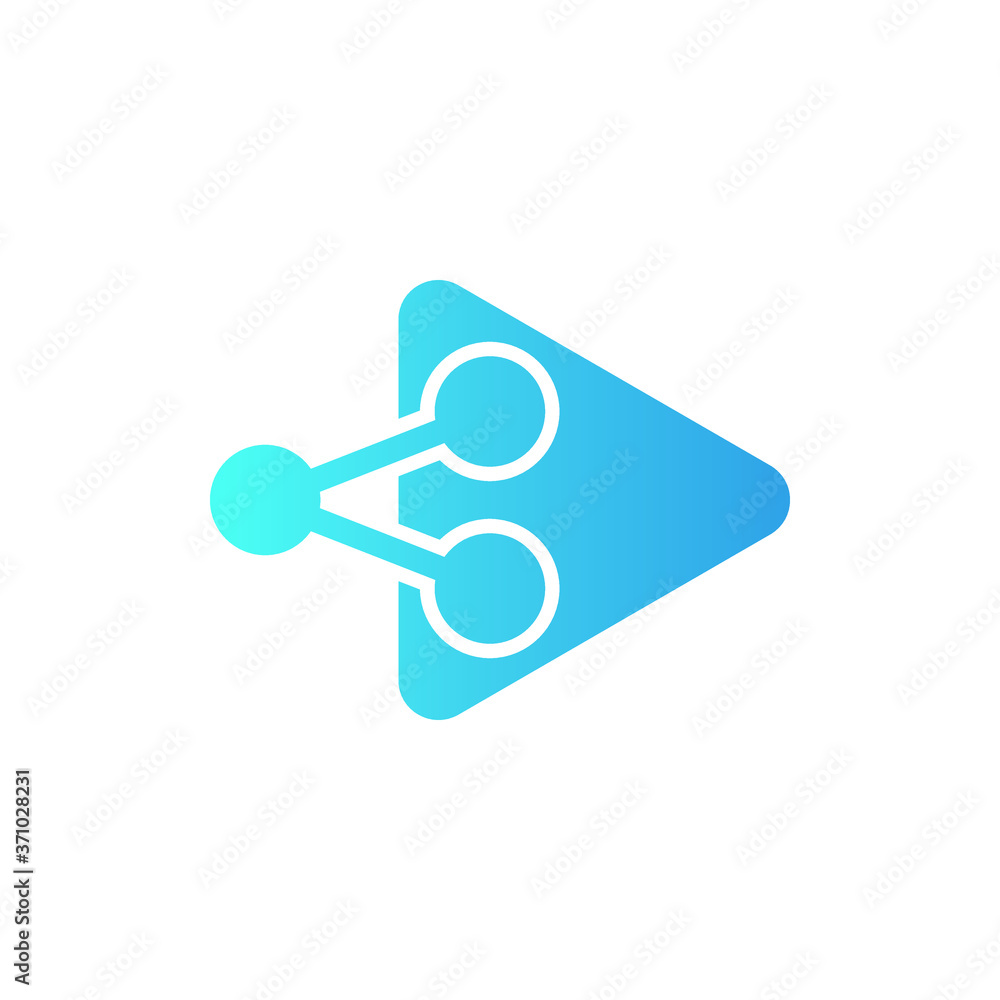 Share And Play Logo. Triangle technology icon. Stock illustration. Share And Play Logo. Triangle technology icon. Stock illustration.