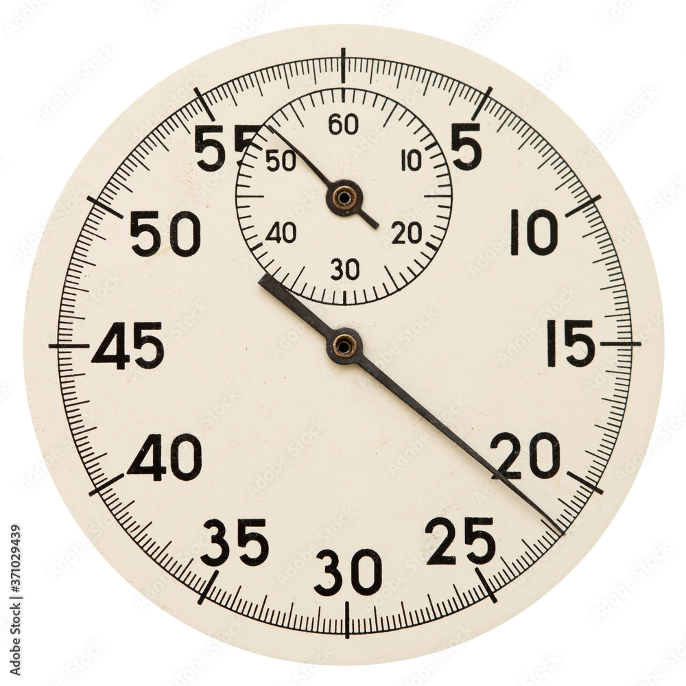 Stop watch dial face isolated on white background Stop watch dial face isolated on white background