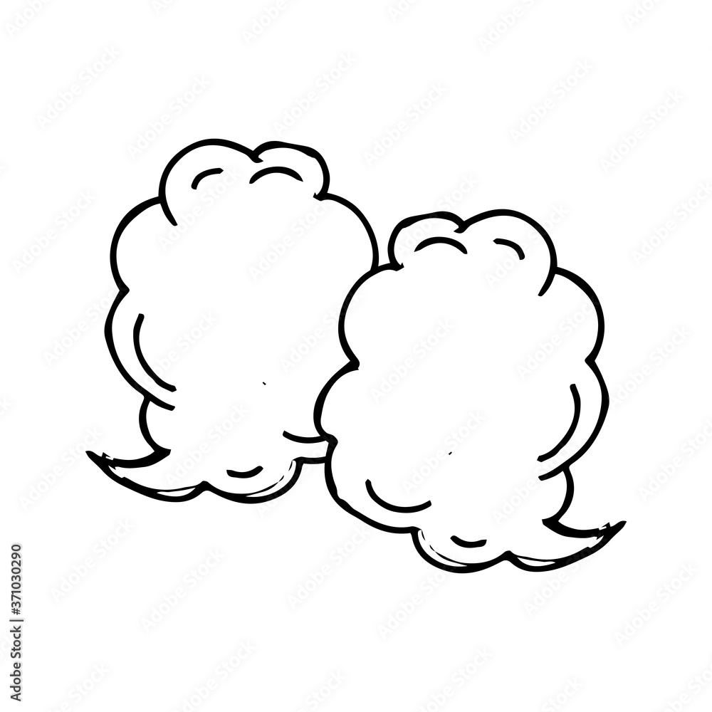 Cloud Bubble speech hand drawn icon Cloud Bubble speech hand drawn icon
