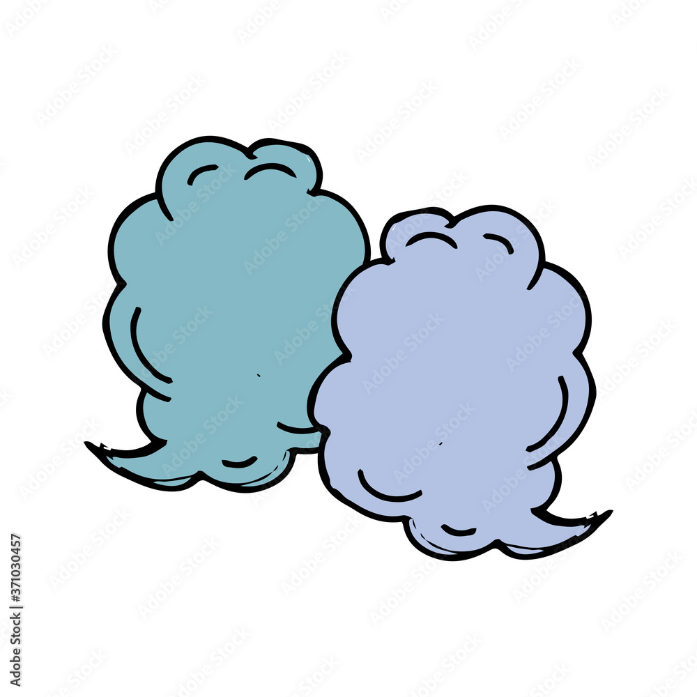 Cloud Bubble speech hand drawn icon Cloud Bubble speech hand drawn icon