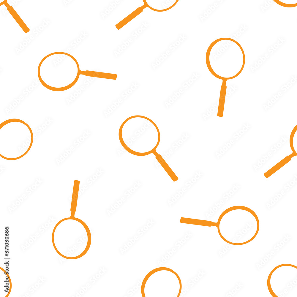 Magnifying glass pattern. Stock vector illustration isolated on white background Magnifying glass pattern. Stock vector illustration isolated on white background