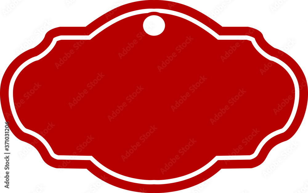 Obraz premium Simple Vector Design of a Discount Label in Red and White