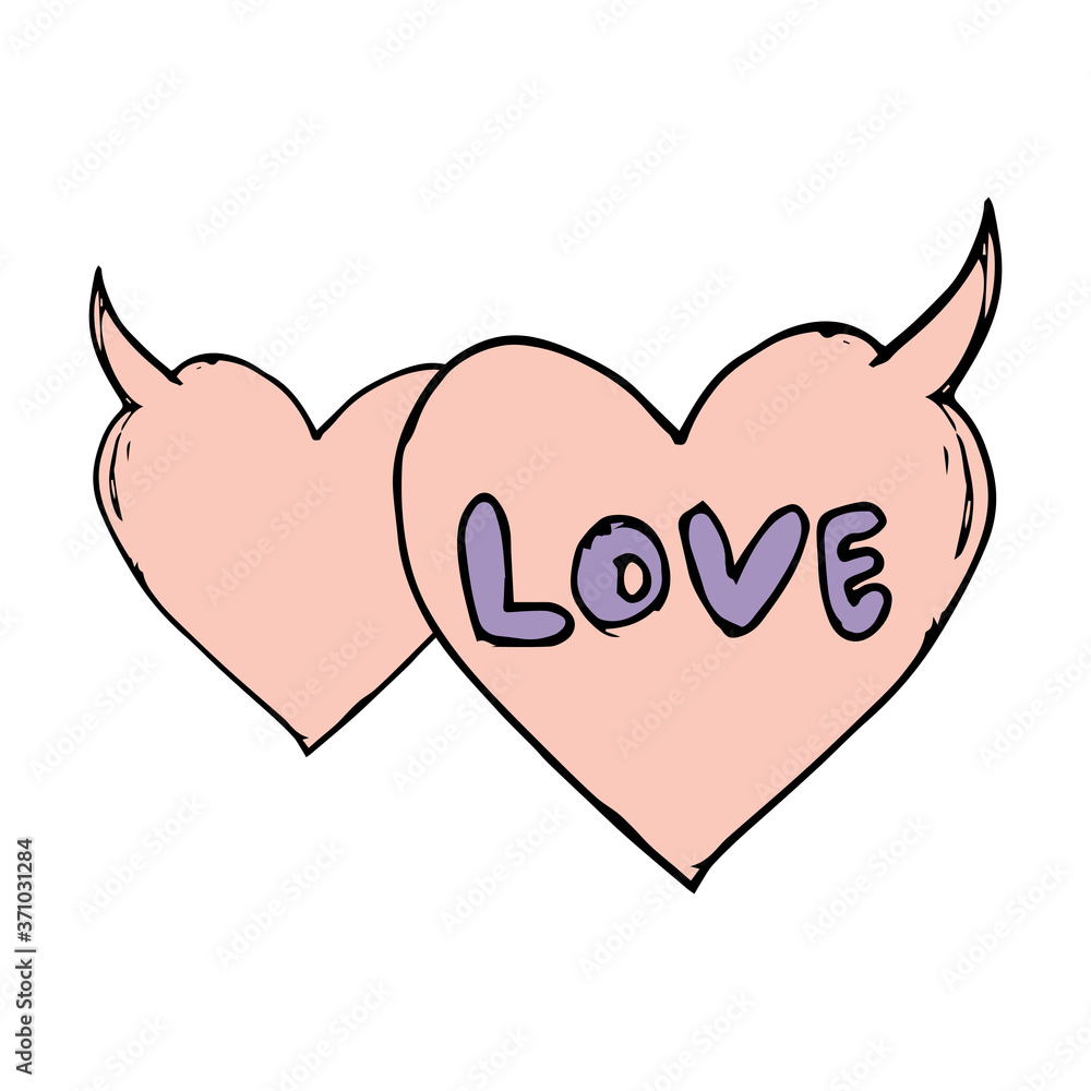 Love Bubble speech hand drawn icon Love Bubble speech hand drawn icon
