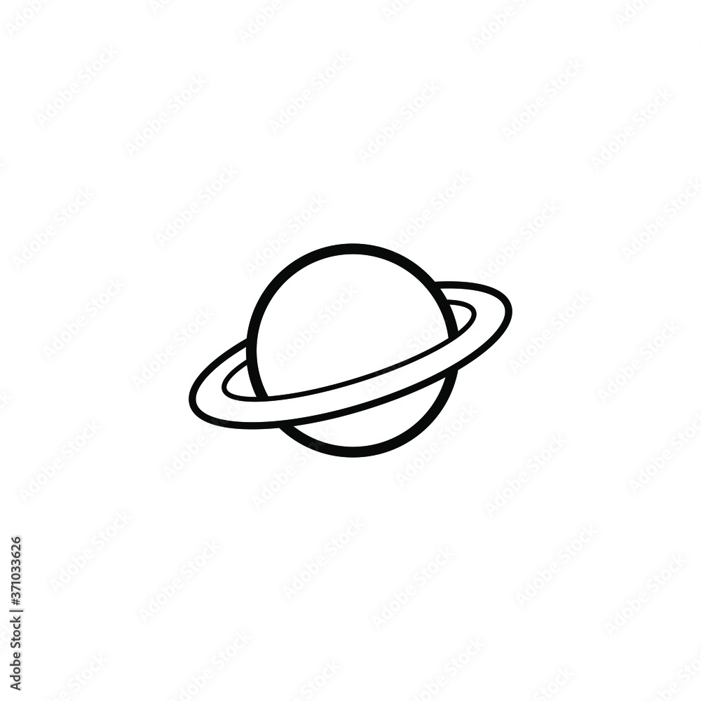 planet icon outline. saturn logo vector design planet icon outline. saturn logo vector design