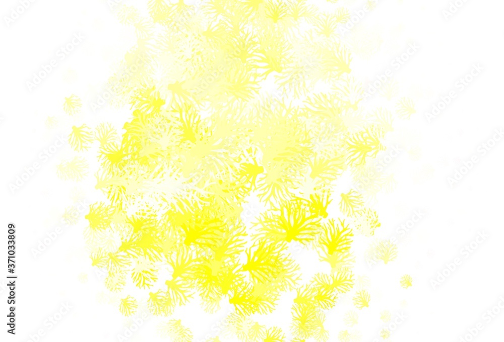 Light Green, Yellow vector natural pattern with branches. Light Green, Yellow vector natural pattern with branches.