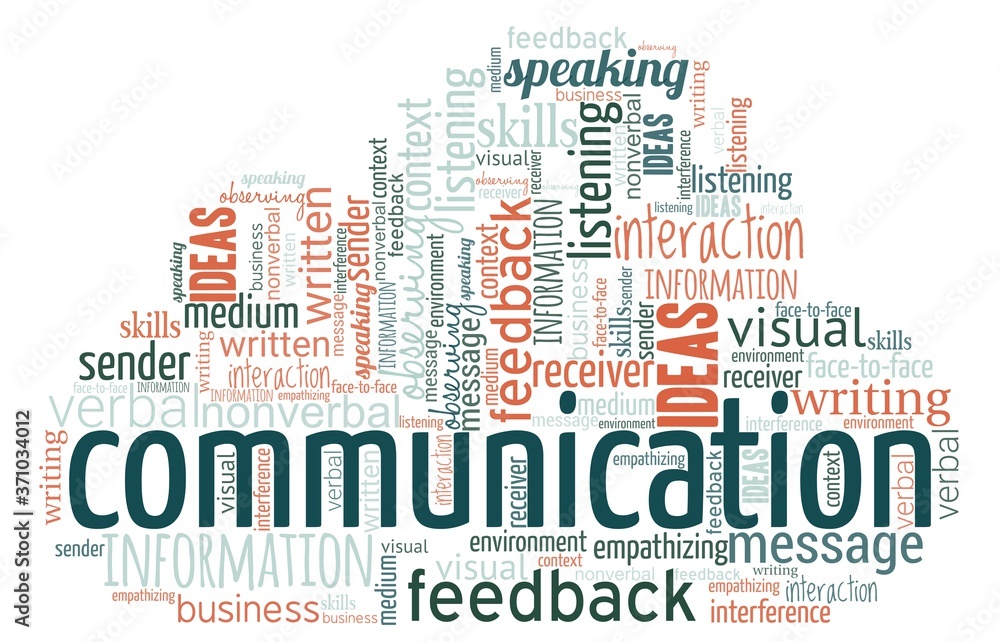 Communication word cloud isolated on a white background. Communication word cloud isolated on a white background.