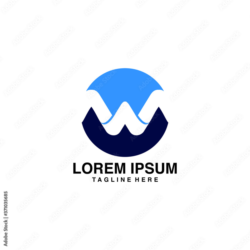 Initials WM MW Logo Vector Icon Illustration Initials WM MW Logo Vector Icon Illustration
