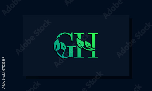 Minimal leaf style Initial GH logo.