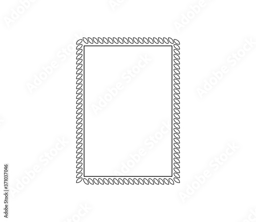 Vector calligraphy ornamental decorative frame isolated on white background.