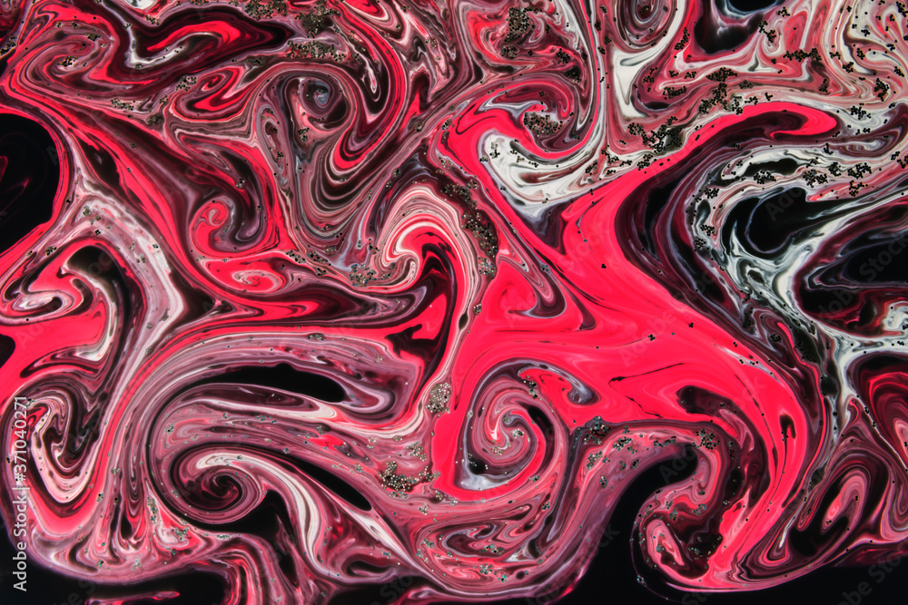Fototapeta premium Ebru style background with different patterns in high quality