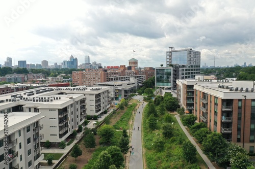 Quadro em tela The Atlanta Beltline,  Commercial District,  Aerial View, 2020