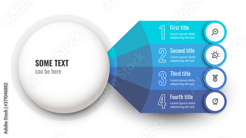 Vector Infographic label design template with icons and 4 options or steps. Can be used for process diagram, presentations, workflow layout, banner, flow chart, info graph.