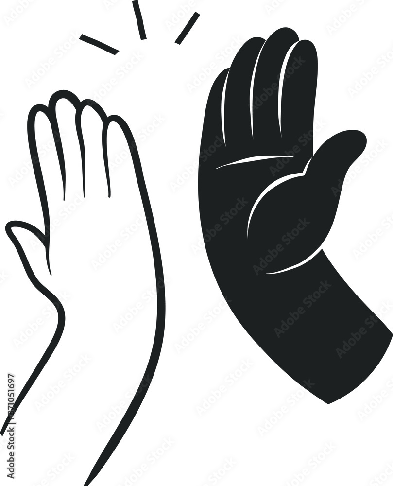 Doodle applause. Happy people drawn hands, high five illustration, sketch  draw of clapping hands. Vector … | Drawing people, Graphic arts  illustration, Happy people