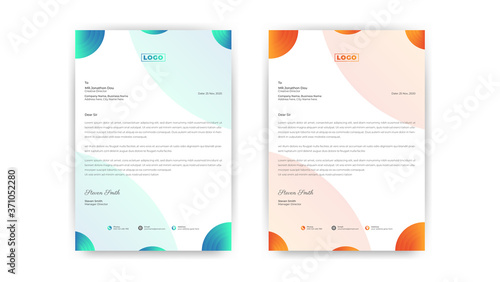 Simple creative modern business style letterhead templates design. Letterhead design for your project, Vector design illustration. 
