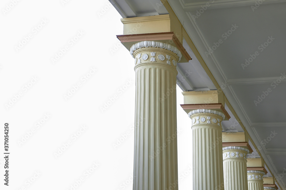 White columns White columns