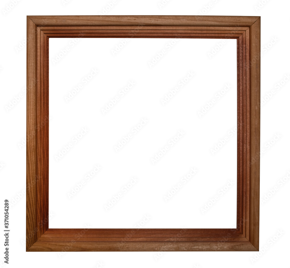 Classic square carved wood frame frame for text, picture, photo, image, text isolated on white background Classic square carved wood frame frame for text, picture, photo, image, text isolated on white background