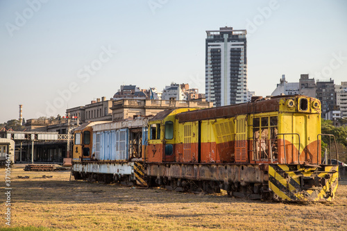 train out of service in the city photo