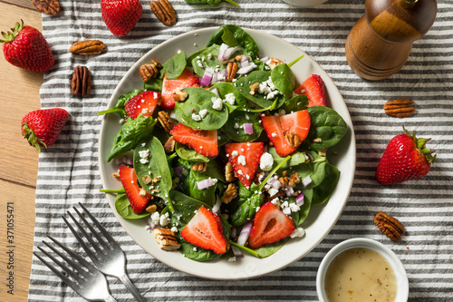 Homemade Organic Fresh Strawberry Salad