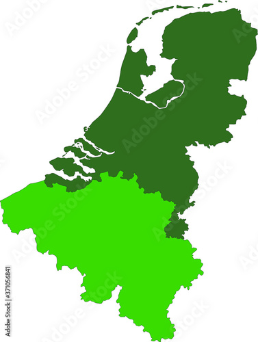 map of netherlands and belgium