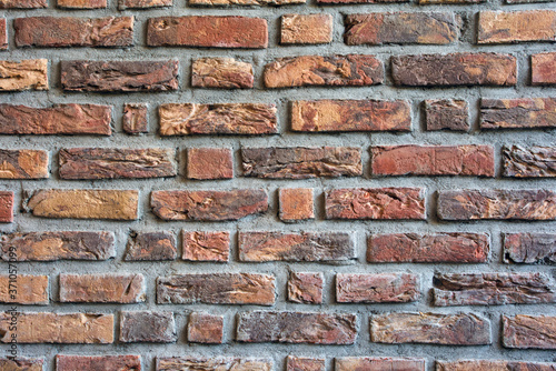Brick wall dark red colored for background texture, modern retro style