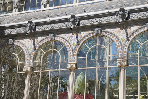 Ventanas del Palacio de Cristal en Madrid