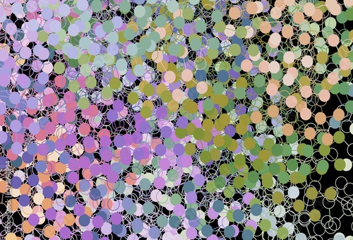 Dark Multicolor vector background with spots.