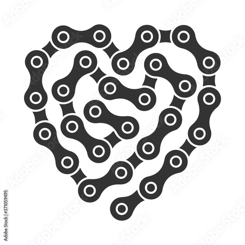 bike chain heart