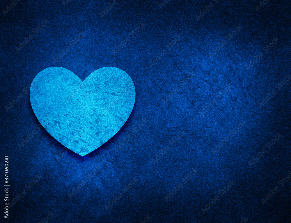 Obraz premium Heart icon artistic abstract blue grunge texture background