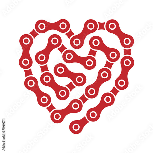 bike chain heart