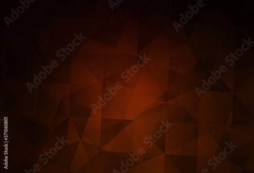 Dark Red vector polygonal background.