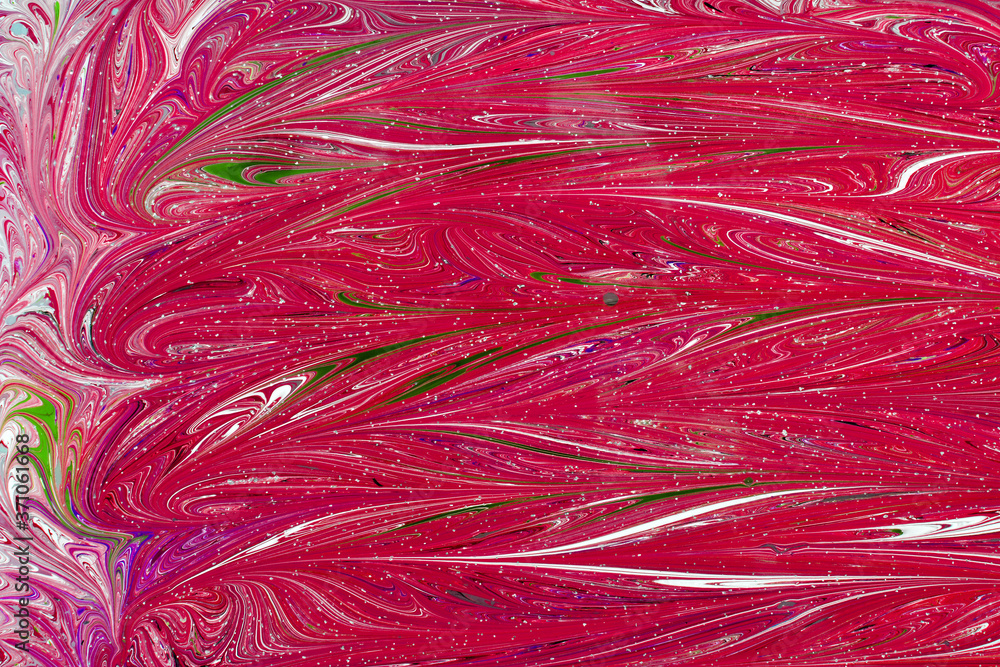Obraz premium Ebru style background with different patterns in high quality