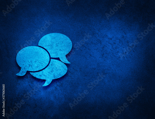 Comments icon artistic abstract blue grunge texture background