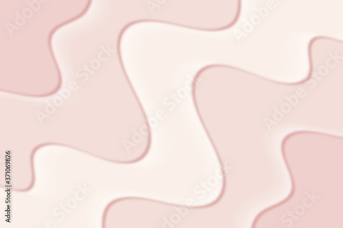 Abstract curved wave with blur effect for your design. Illustration with curves lines. Wavy paper cut background. Blur.