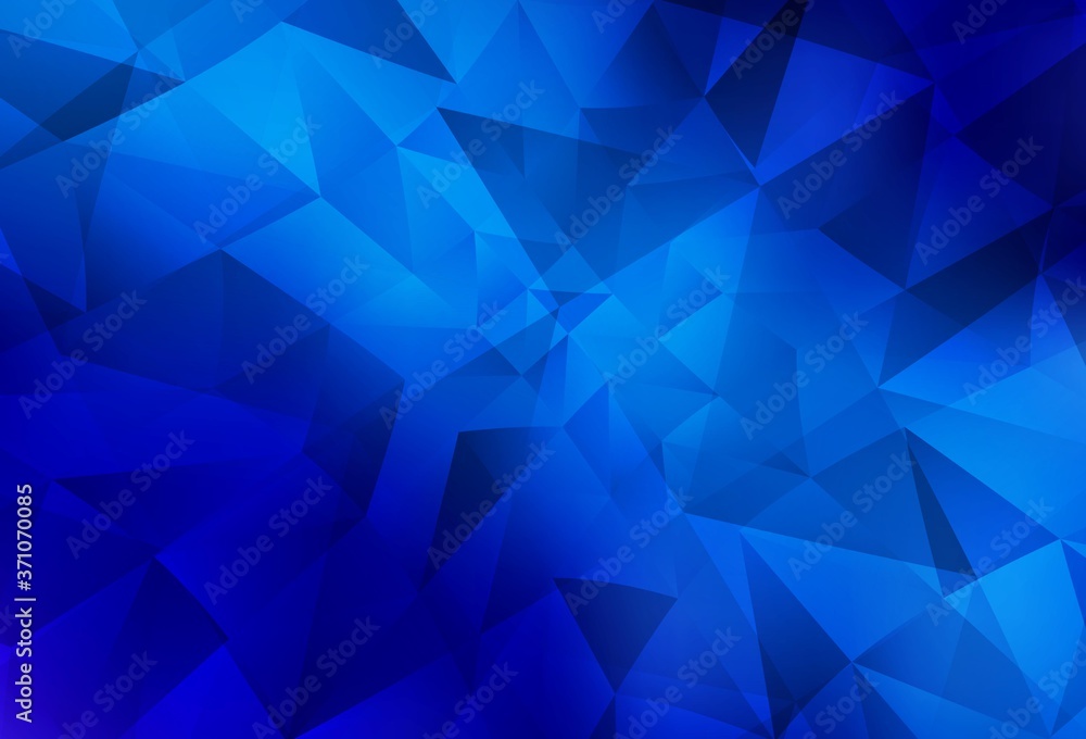 Light BLUE vector gradient triangles template. Light BLUE vector gradient triangles template.