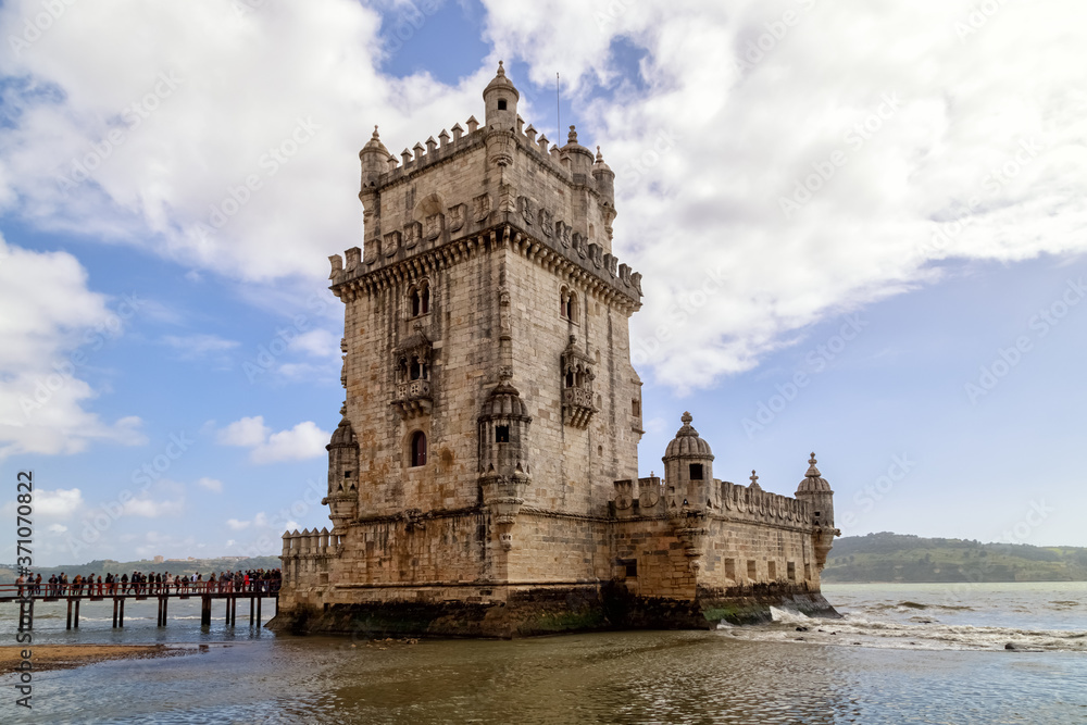 Belem tower in Lisbon in Portugal which is symbol of the city and UNESCO World Heritage Site.