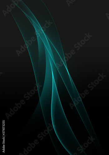 Abstract background waves. Black and teal blue abstract background for wallpaper oder business card