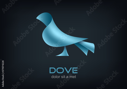 Dove abstract Logo vector design element template, Creative concept logotype Travel Company, Vector illustration Eps 10