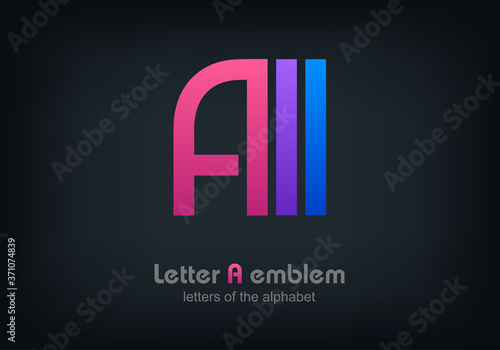 Letter A logo icon design typography template elements, ABC concept type as logotype, Leters of the alphabet, Vector illustration Eps 10