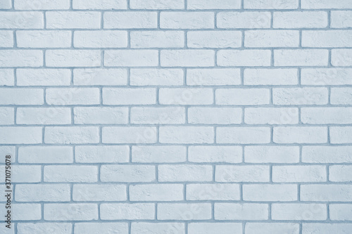 Close up rustic blue brick wall texture background. Copy space