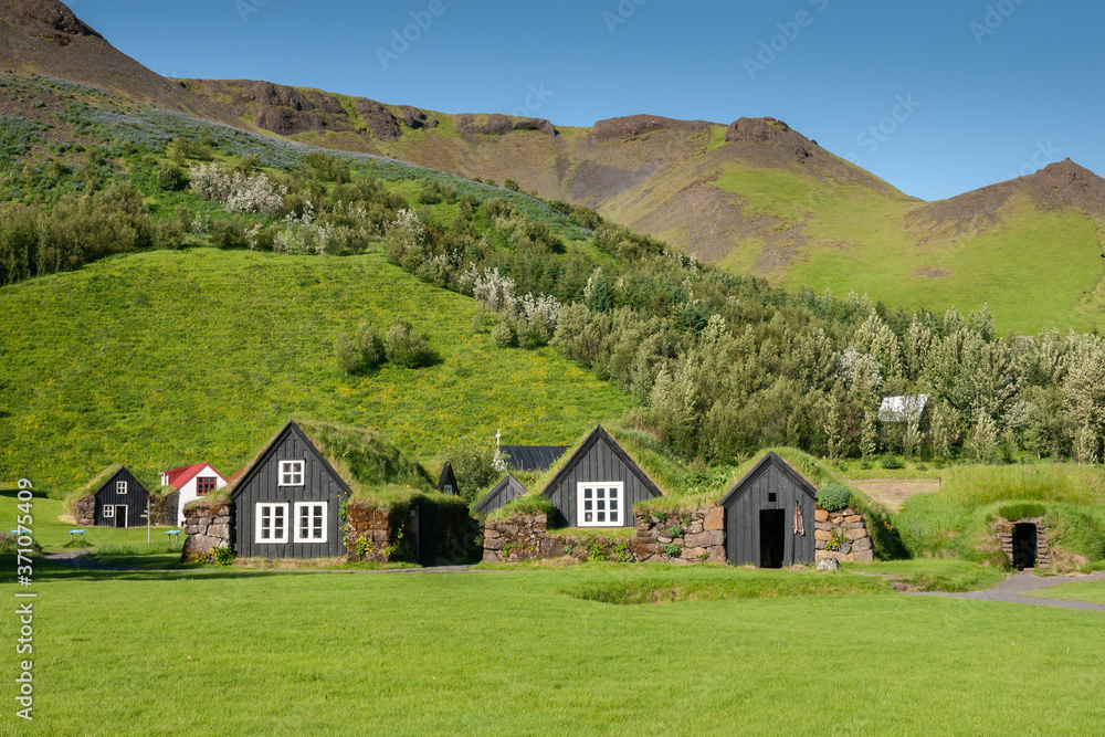 Historical Buildings, Skogar Museum, Iceland Historical Buildings, Skogar Museum, Iceland