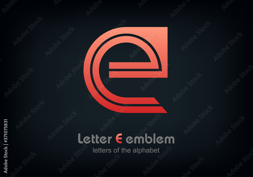 Fototapeta premium E Letter logo icon design typography template elements, ABC concept type as logotype, Leters of the alphabet, Vector illustration Eps 10